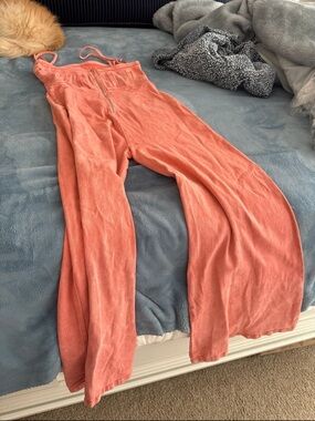 Vici Coral Wide-Leg Jumpsuit with Adjustable Straps size small NWT
